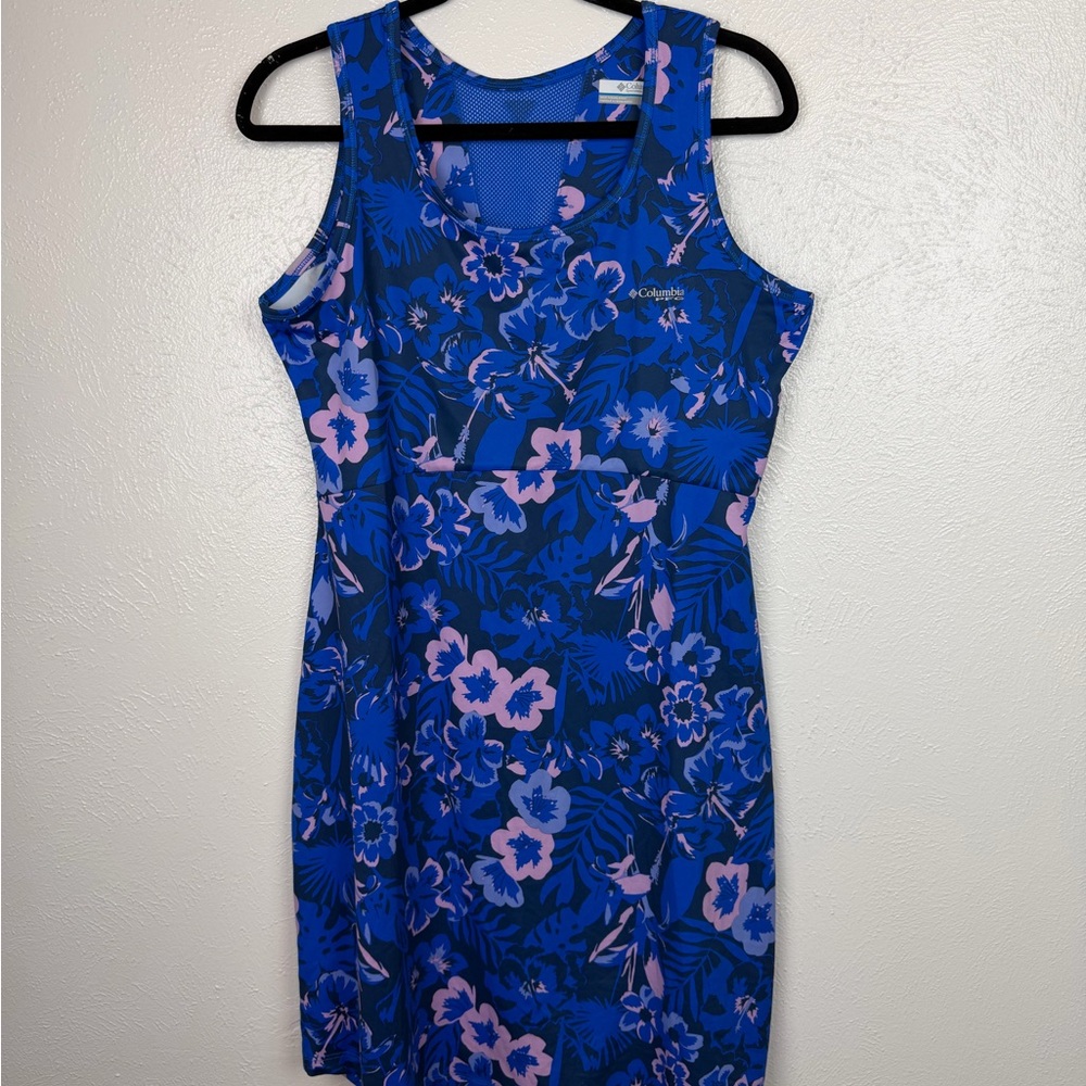Columbia Royal Blue Floral Sleeveless Mini Dress